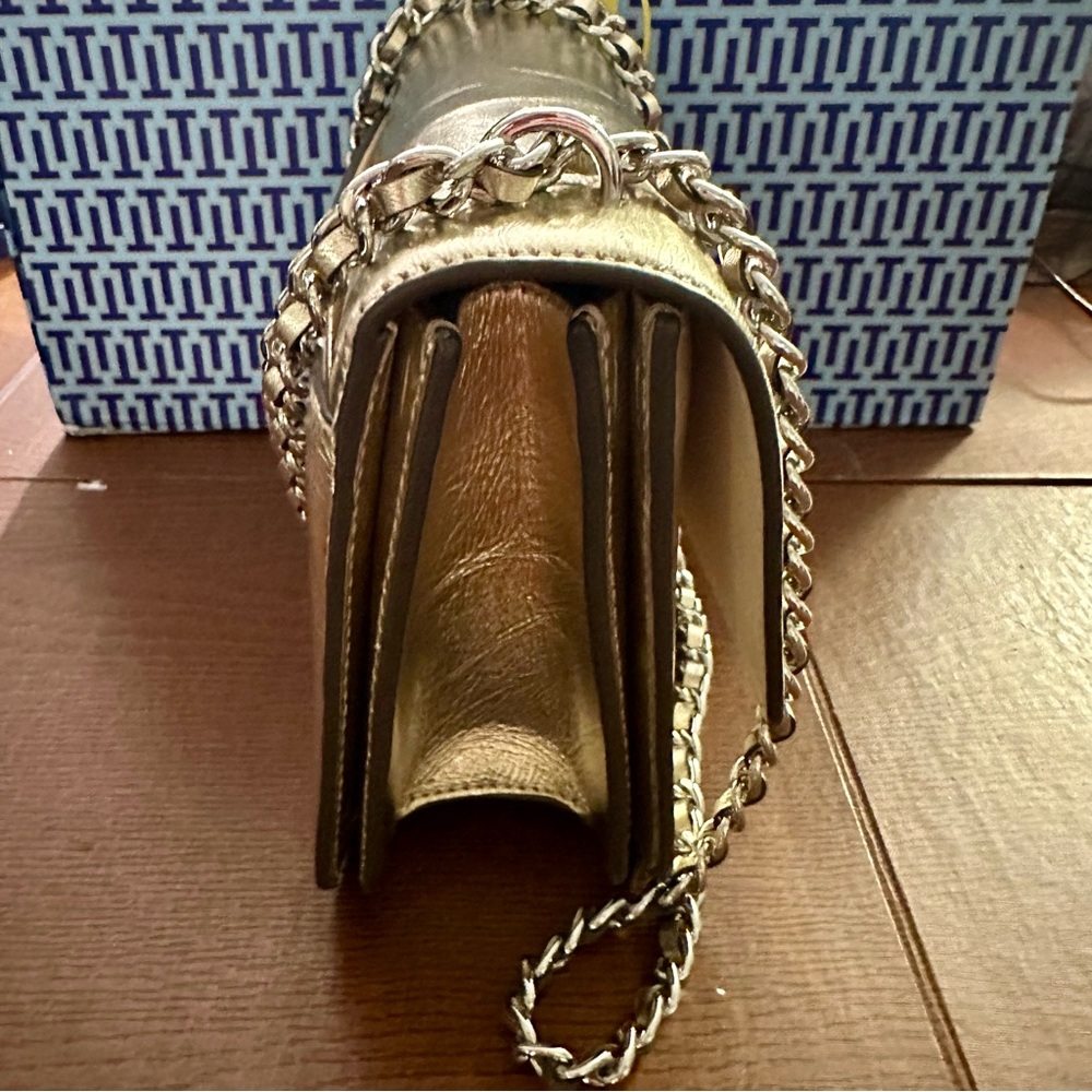 - Tory Burch- Britten Small Adjustable Shoulder Bag, “Spark Gold”, NWT - Picture 4 of 15